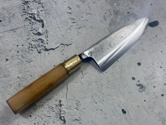 Vintage Sakai Kokaji Takehiro Deba Knife 140mm Carbon Steel 2144