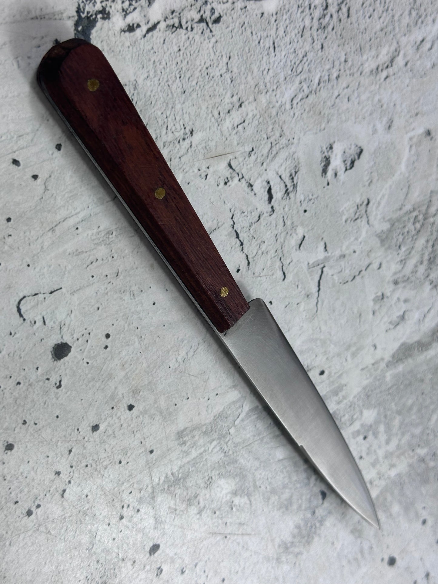 Vintage French Paring Knife 100mm Inox Steel Wood Handle 2221