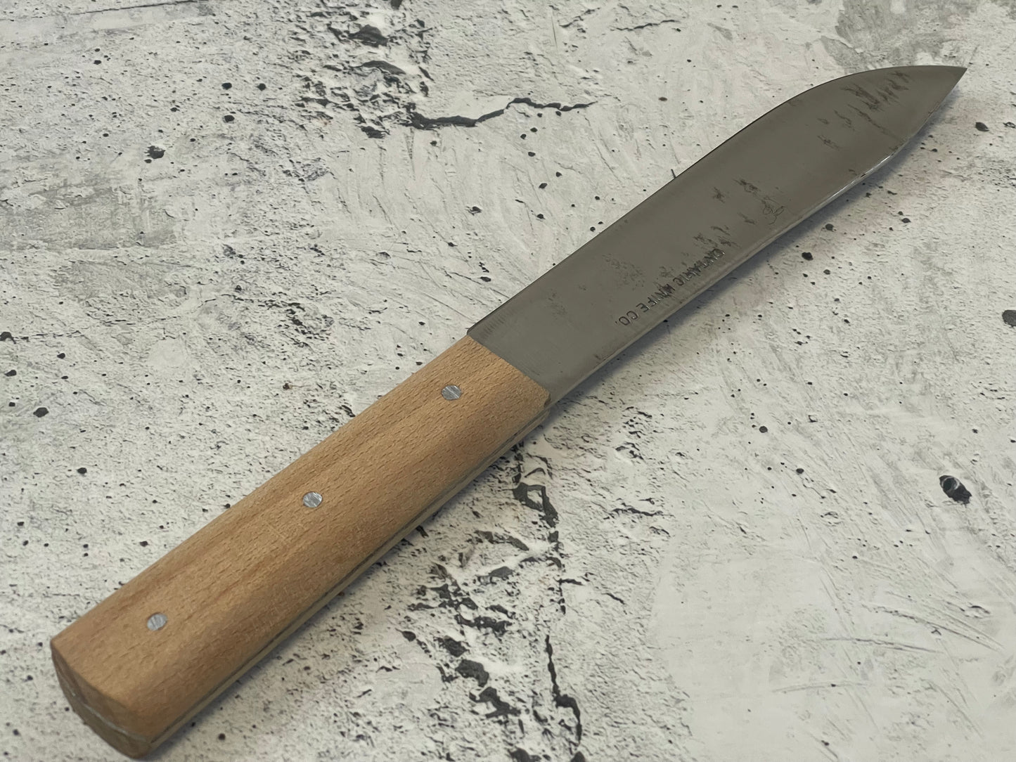Vintage Ontario Butcher Knife 160mm High Carbon Steel Made in USA 🇺🇸 1496