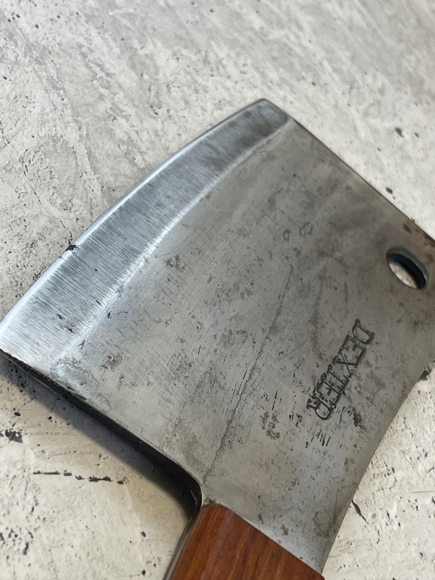 Vintage Dexter Butcher Cleaver Knife 180mm Stainless Steel Blade Made in USA 🇺🇸 1531