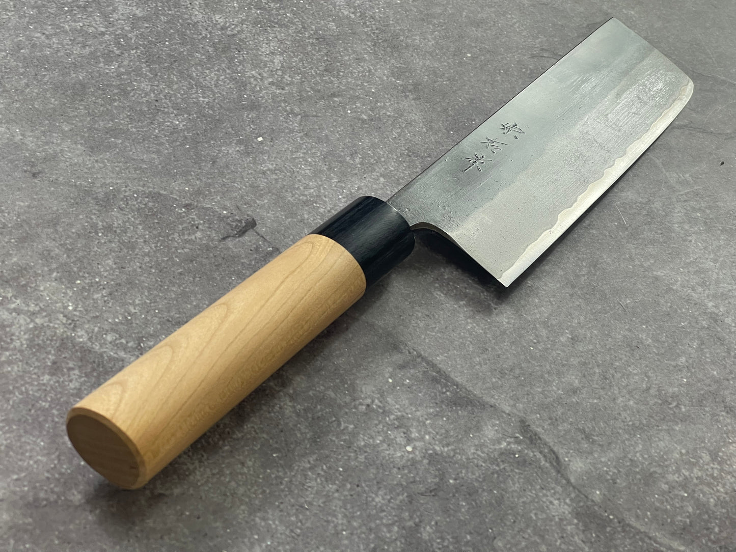 Muneishi Aogami SS Clad Nakiri 165 mm  Kurochi Finish Made in Japan