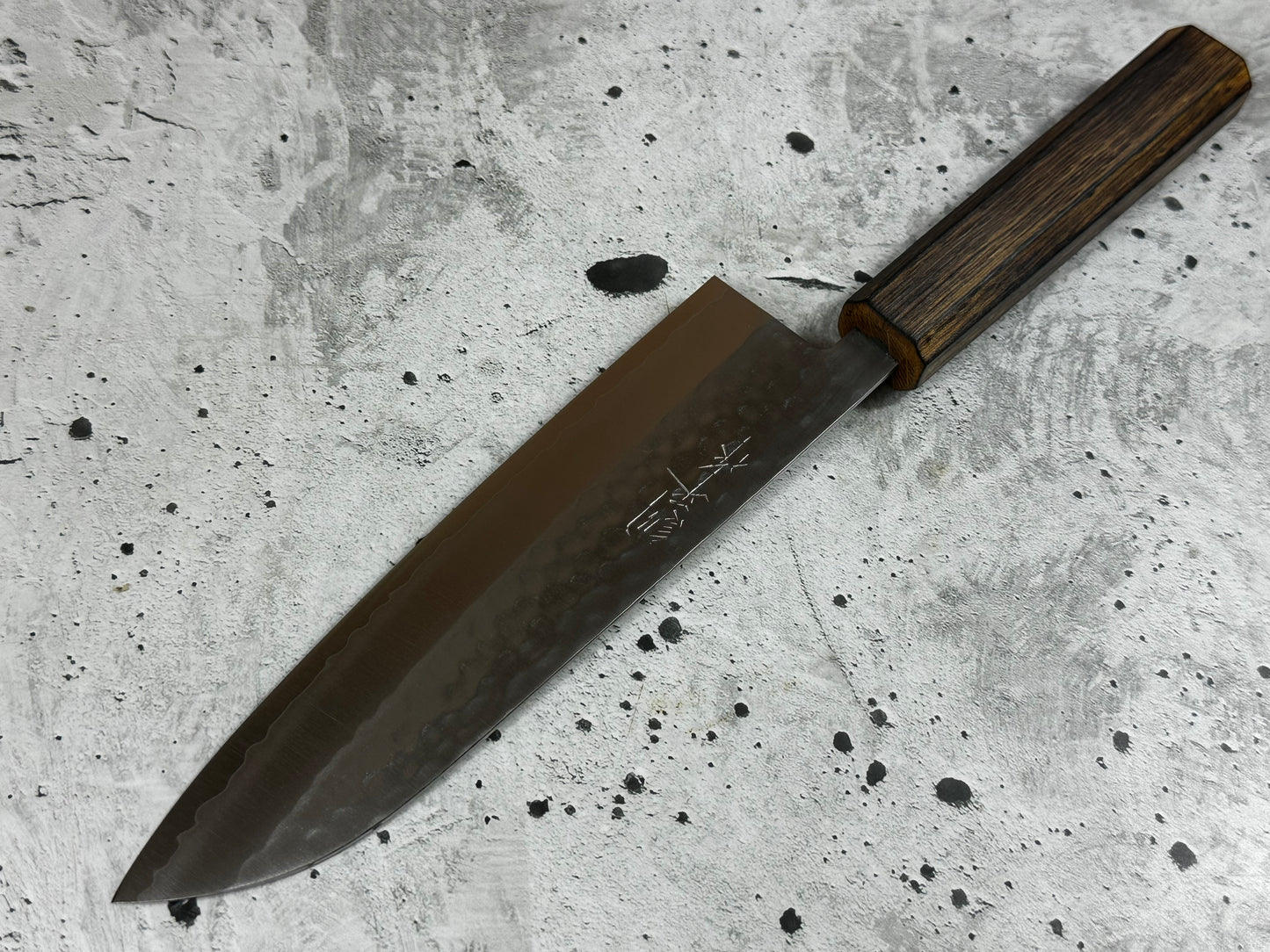 Masutani Kokuryu Tsutime Gyuto 180mm  VG1 Steel Oak Handle