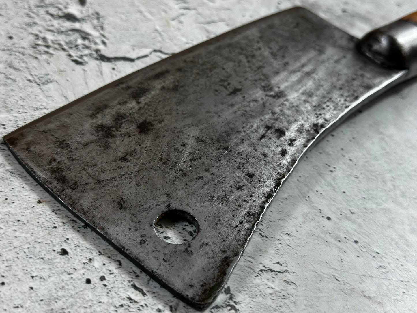 Vintage Foster Bros Butcher Cleaver Knife 180mm  Carbon Steel Blade Made in USA 🇺🇸 1996