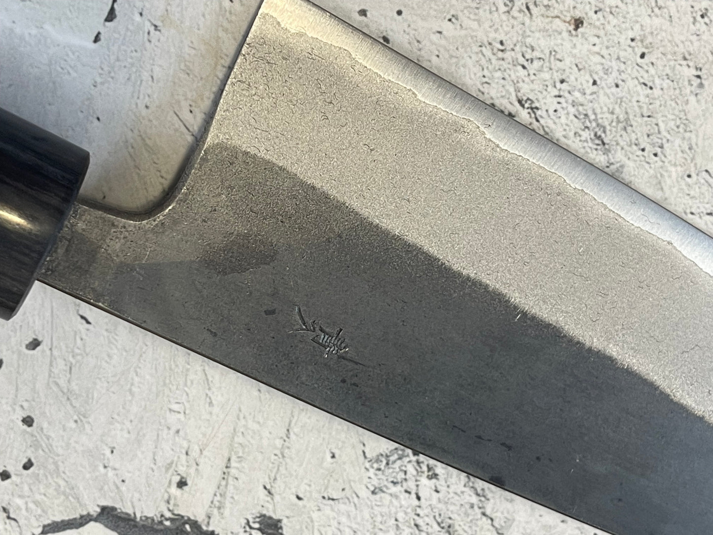 Muneishi Aogami SS Clad Gyuto 150 mm  Kurochi Finish Made in Japan