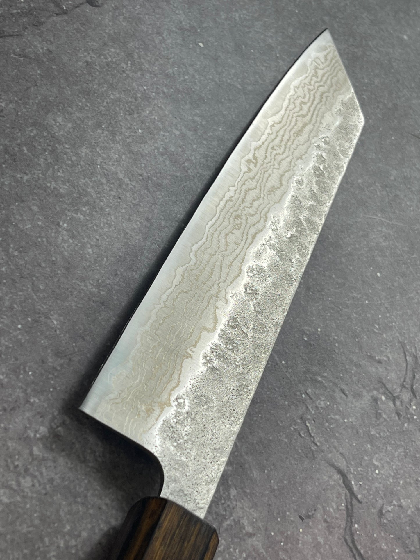 Tsunehisa 440c Damascus Nashiji Kiritsuke 210mm Oak Handle Made in Japan 🇯🇵