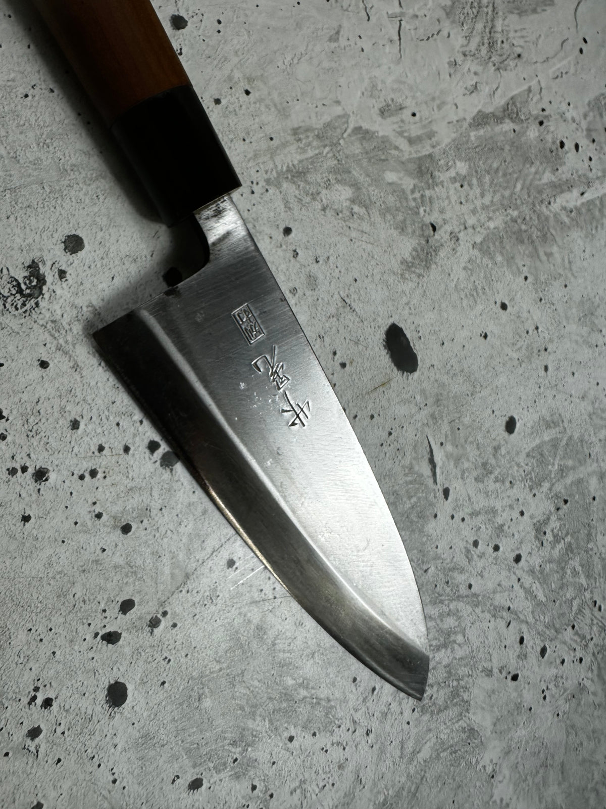 Vintage Masaaki / Masateru Sashimi Set Carbon Steel Magnolia Wood Handle  Knife Case 2253