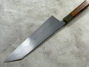 Keskin Migaki Kiritsuke 230mm Amboyna Burl & Blonde Buffalo Horn with sheath
