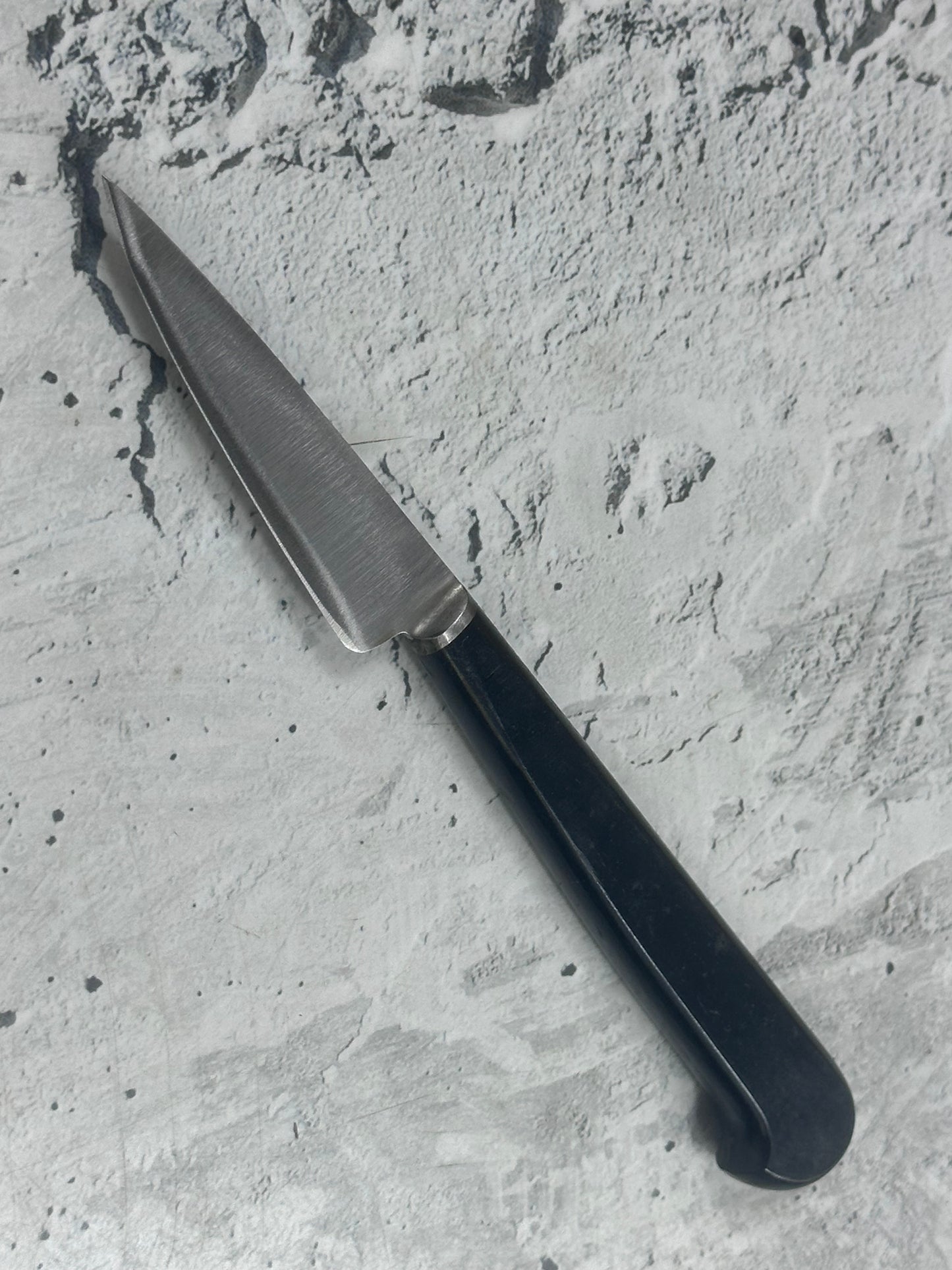 Vintage French Nogent Style Paring Knife 70mm Inox Steel POM Handle 2201
