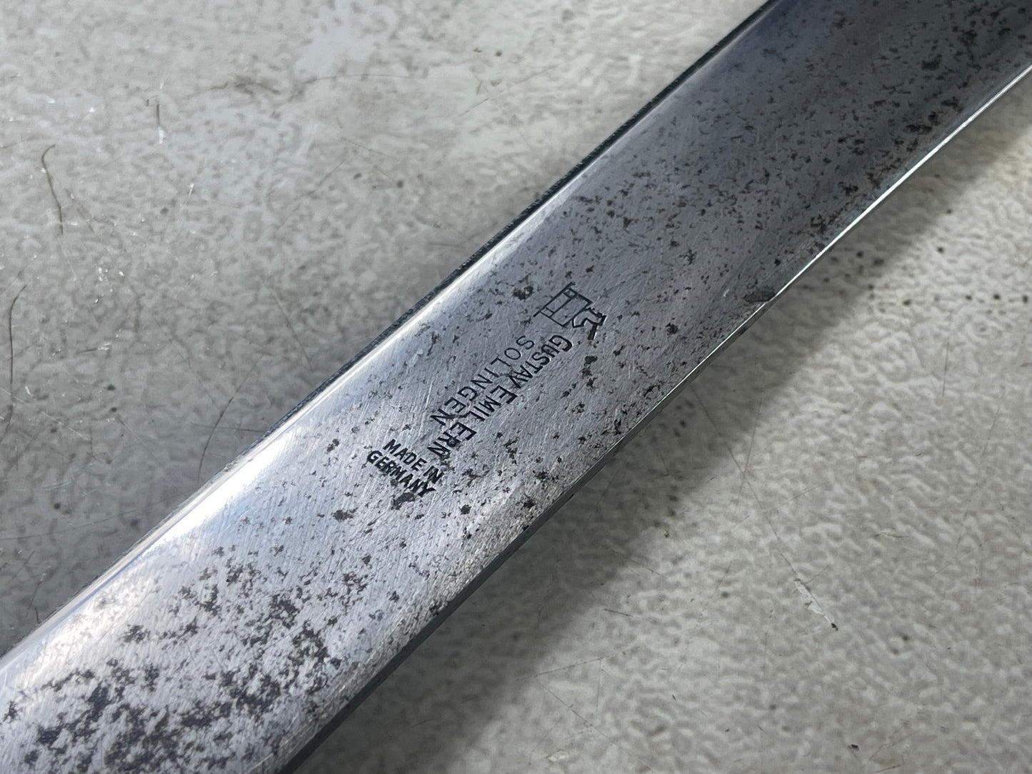 Vintage Gustav Emil Ern Butcher Machete Knife 315mm Made in Germany 🇩🇪 Cabon steel 1908
