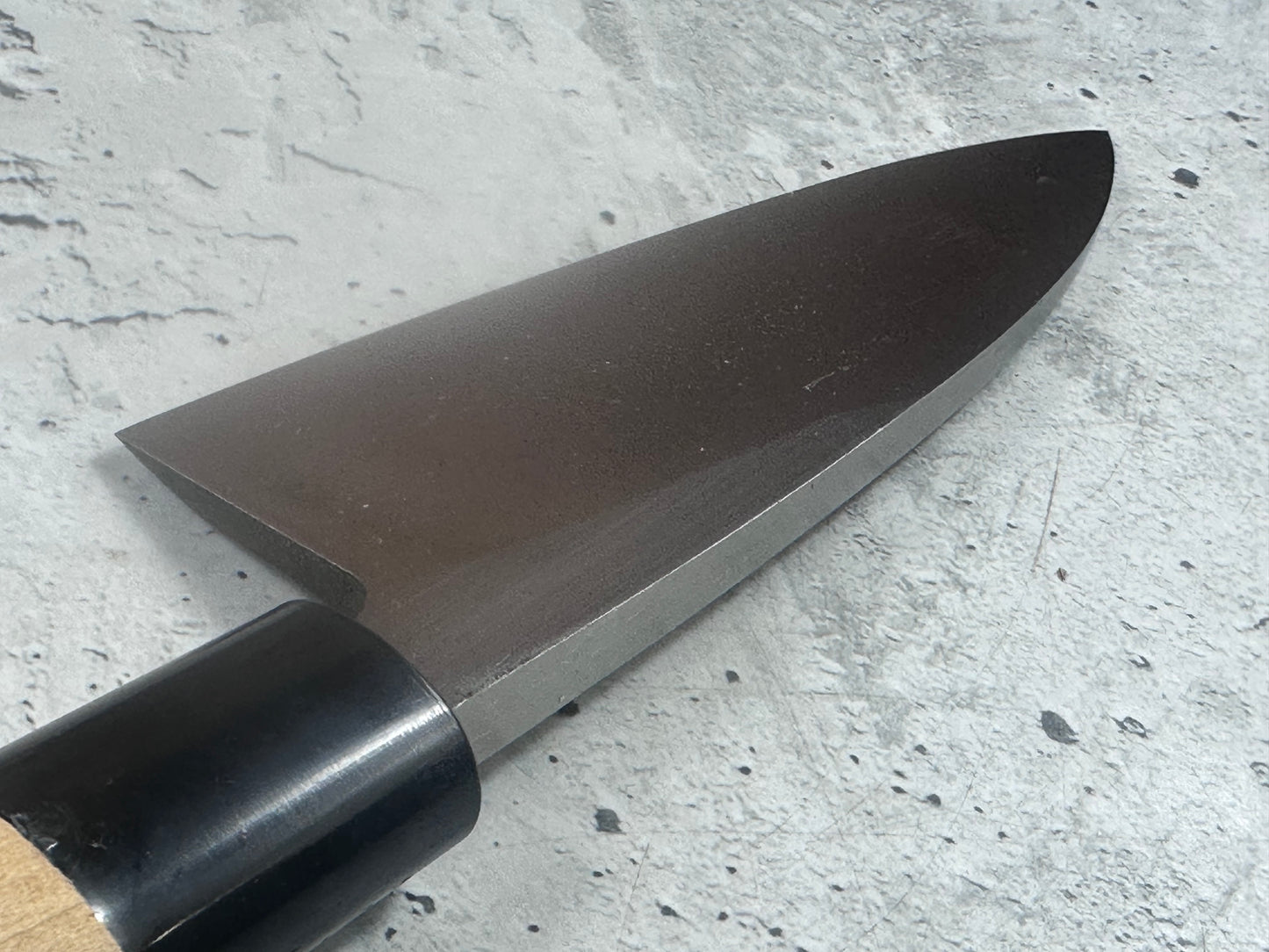 Vintage Sakai Ichiji Deba Knife Carbon Steel Wood Handle 2241