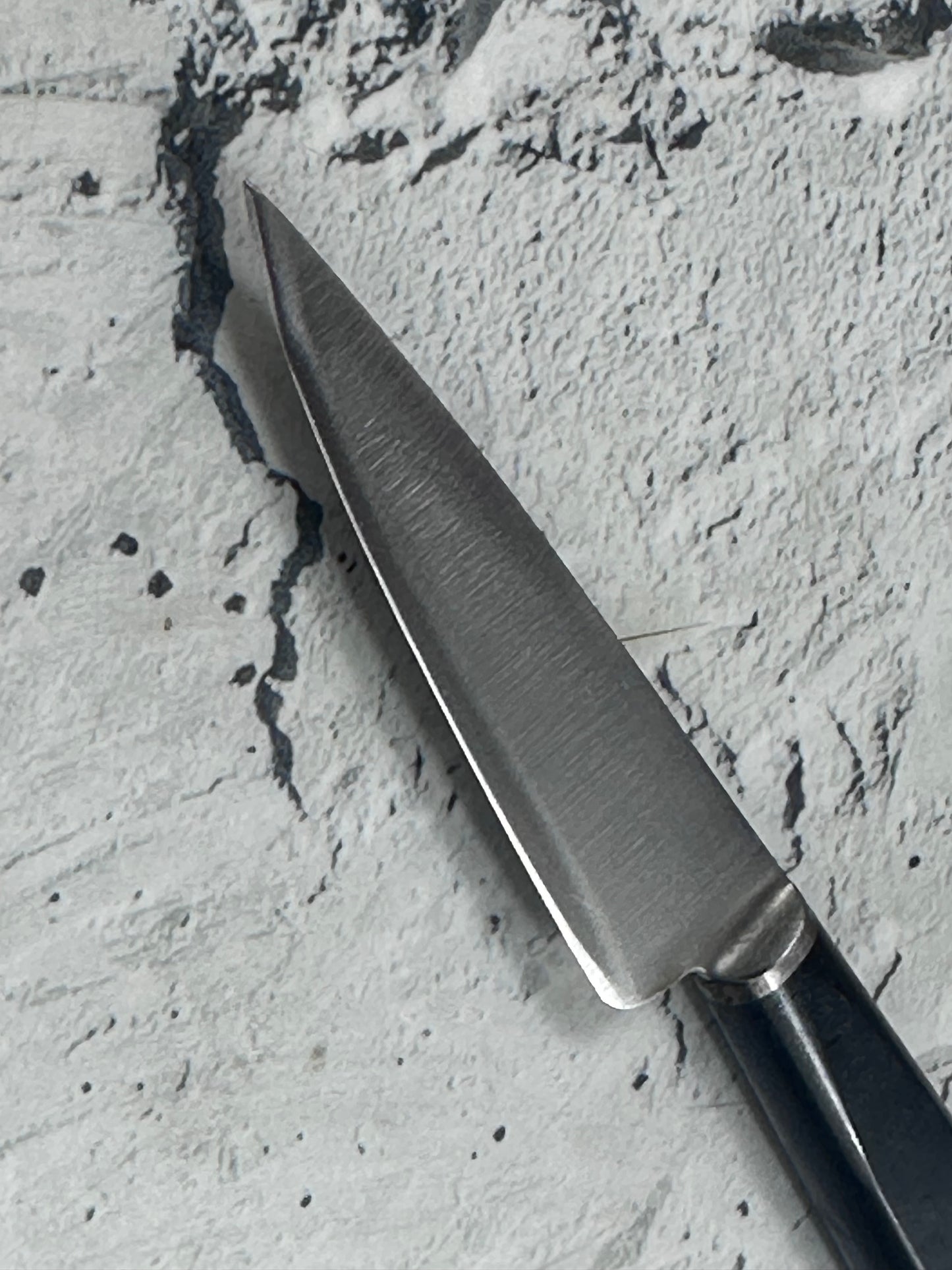 Vintage French Nogent Style Paring Knife 70mm Inox Steel POM Handle 2201