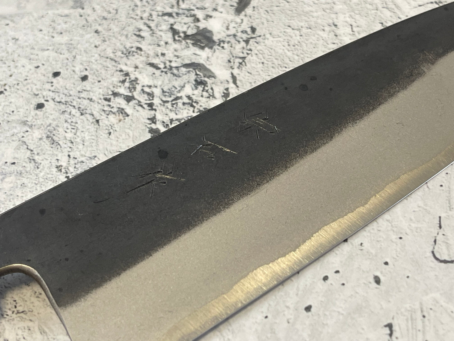 Muneishi Aogami SS Clad Gyuto 150 mm  Kurochi Finish Made in Japan