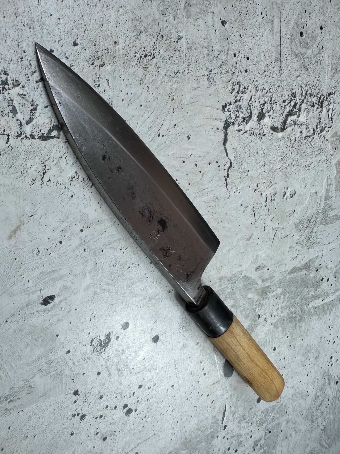 Vintage Sakai Sakamoto Deba Knife 170mm Carbon Steel 2145