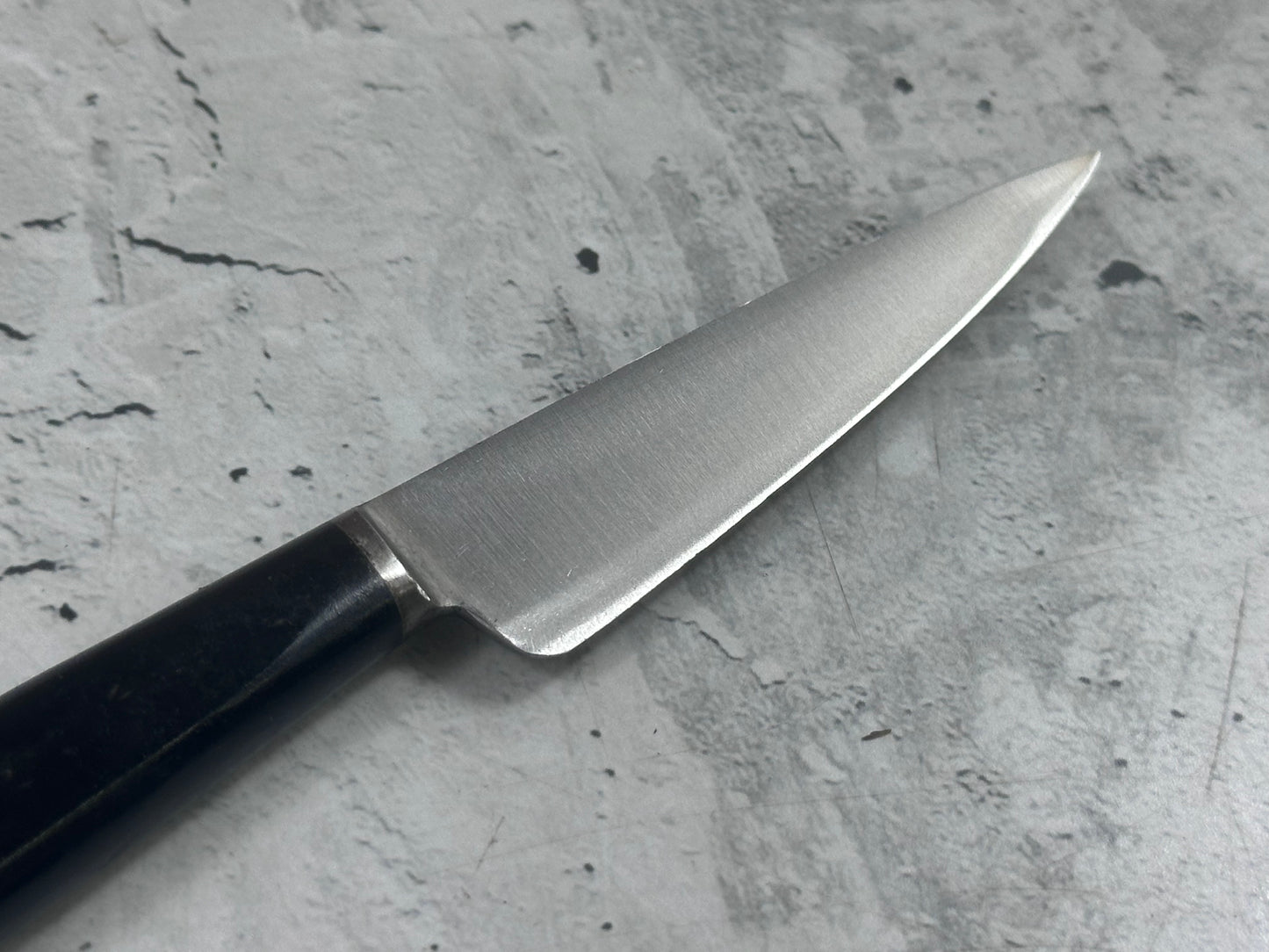 Vintage French Nogent Style Paring Knife 70mm Inox Steel POM Handle 2201