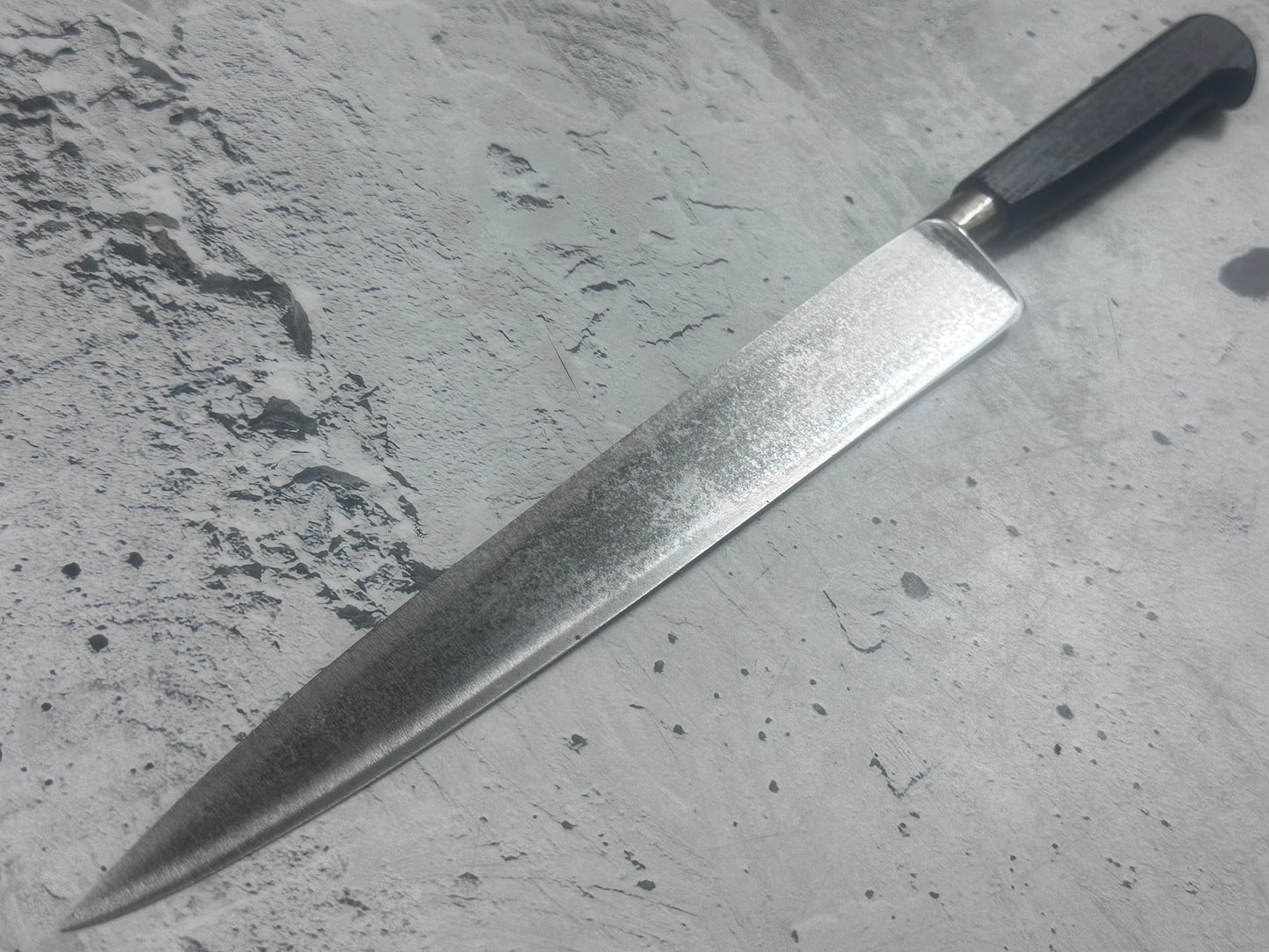 Vintage French Flexible fillet Knife 200mm Carbon Steel Wood Handle 2212