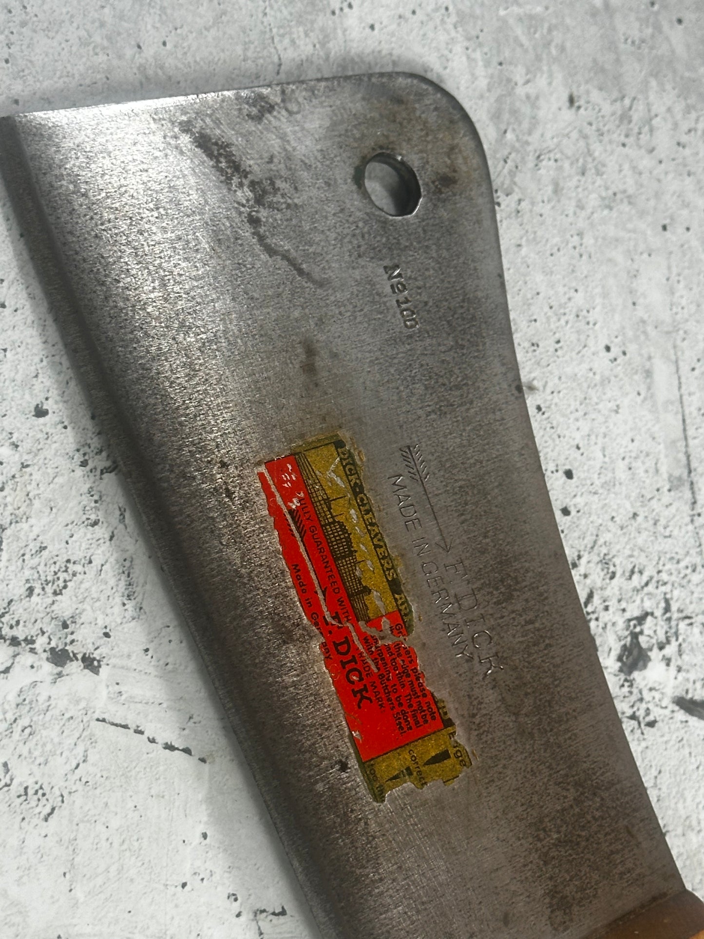Vintage F. Dick Cleaver Knife 180mm  Carbon Steel Blade Made in USA 🇺🇸 1998