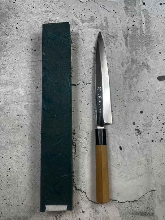 Vintage Sakai  Toshimitsu Saku Yanagiba Knife 200mm (bended) Carbon Steel 2347