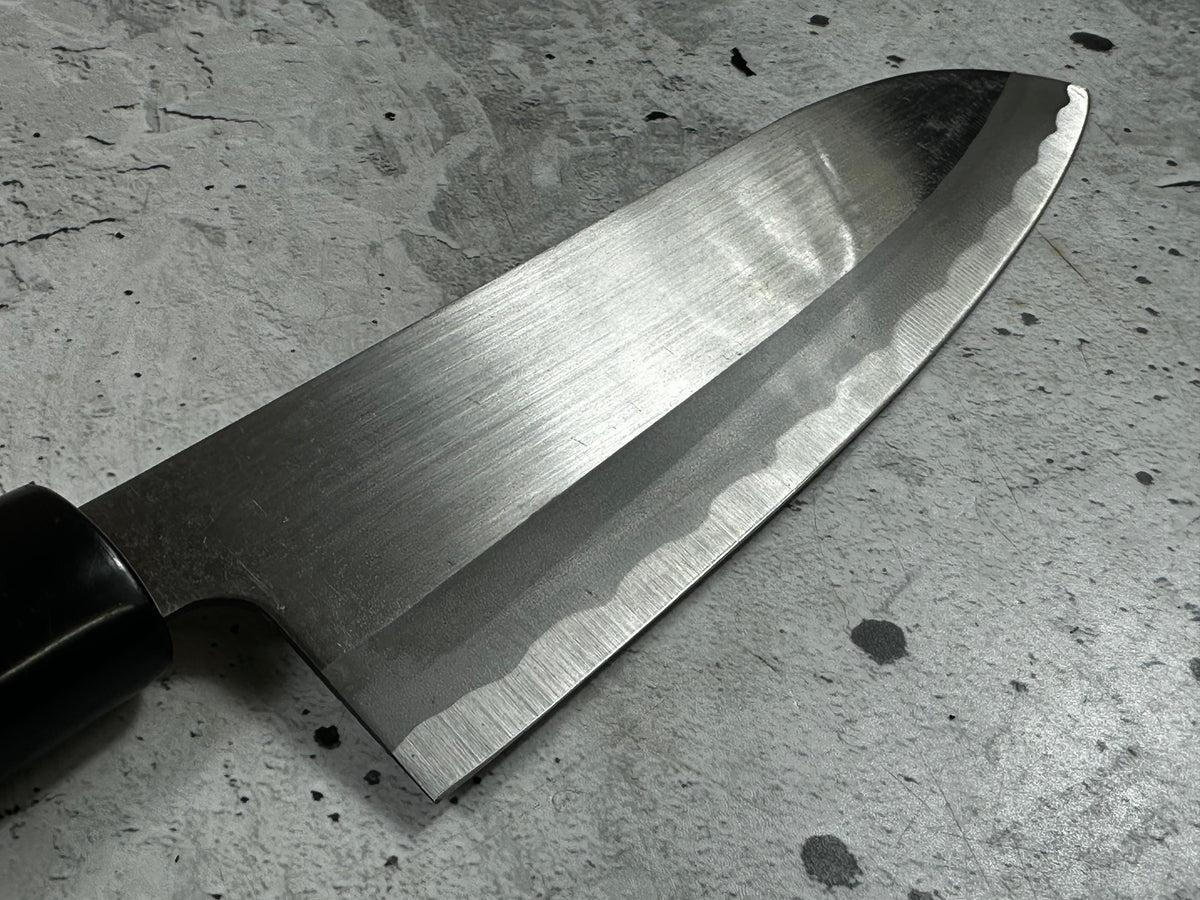 Vintage Katsuhiro Santoku Knife 170mm High Carbon Steel Magnolia Handle 2275