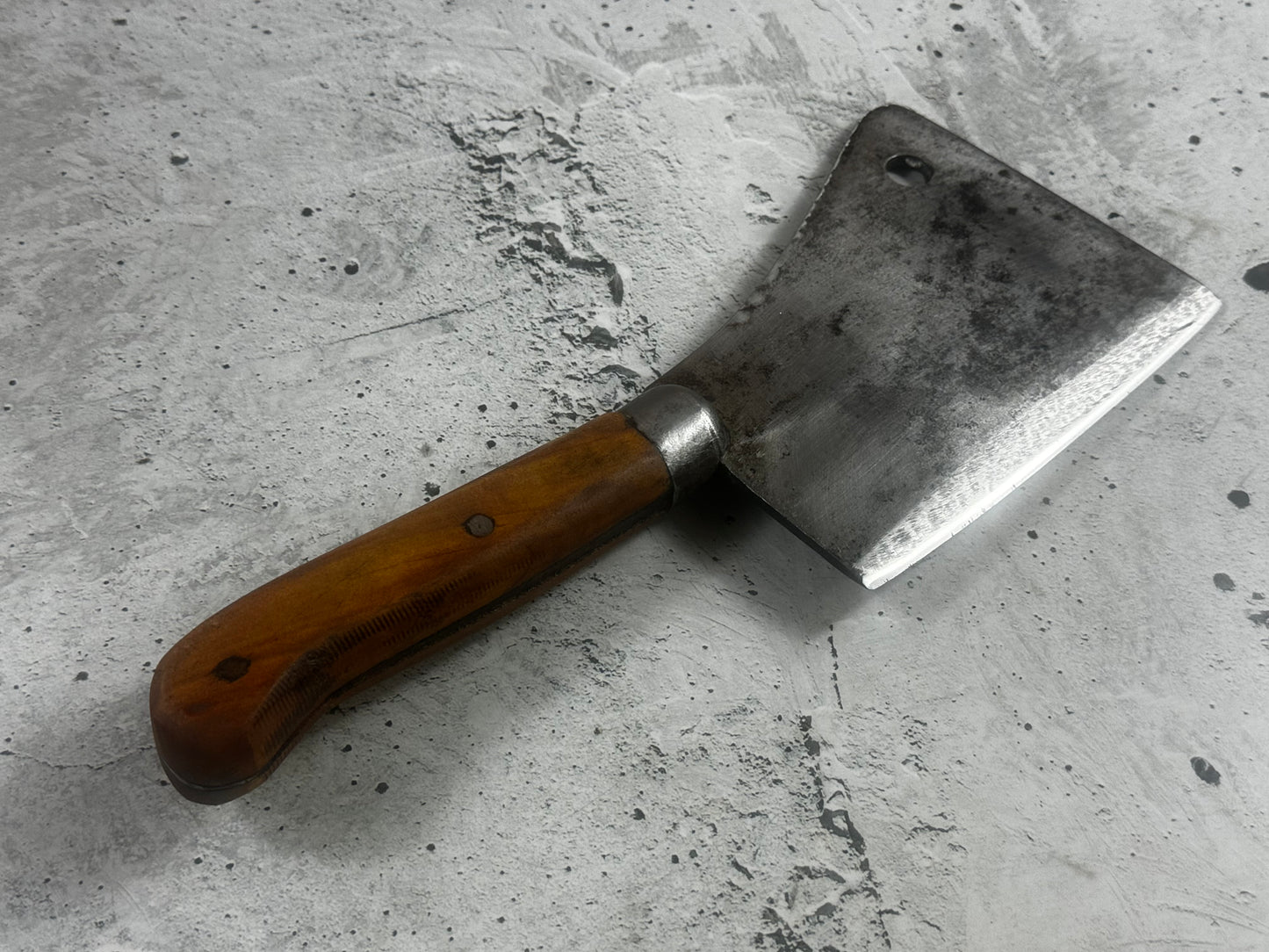 Vintage Foster Bros Butcher Cleaver Knife 160mm  Carbon Steel Blade Made in USA 🇺🇸 1997