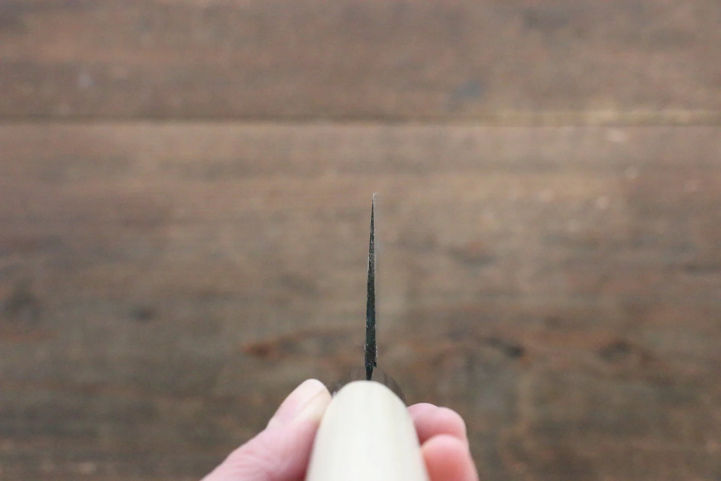 Kanetsune Blue Steel No.2 Kurouchi Nakiri 165mm - Magnolia Handle