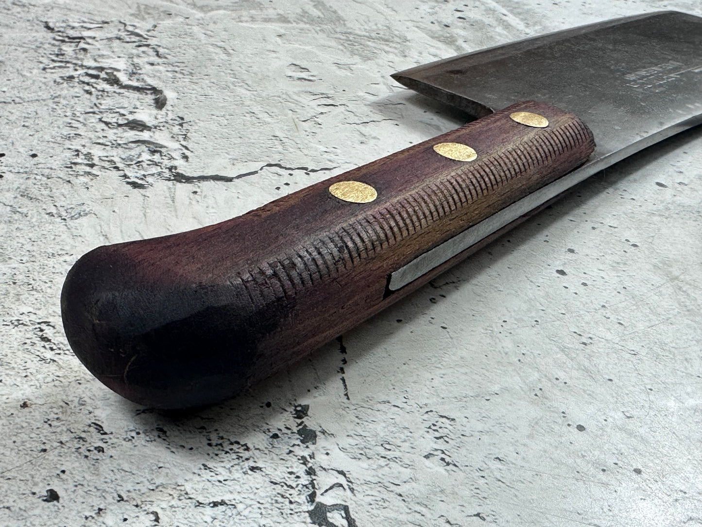 Vintage F. Dick Cleaver Knife N98 205mm Carbon Steel Made in Germany 2122