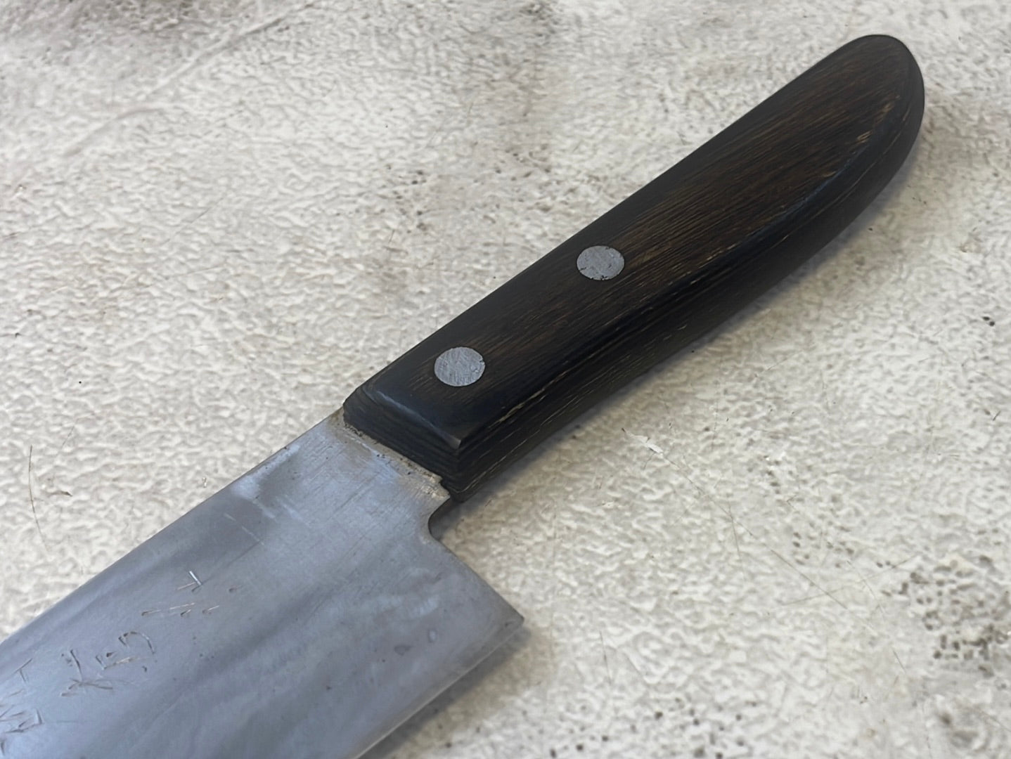 Vintage Japanese Santoku Knife 160mm Made in Japan 🇯🇵 High Carbon Steel 1284