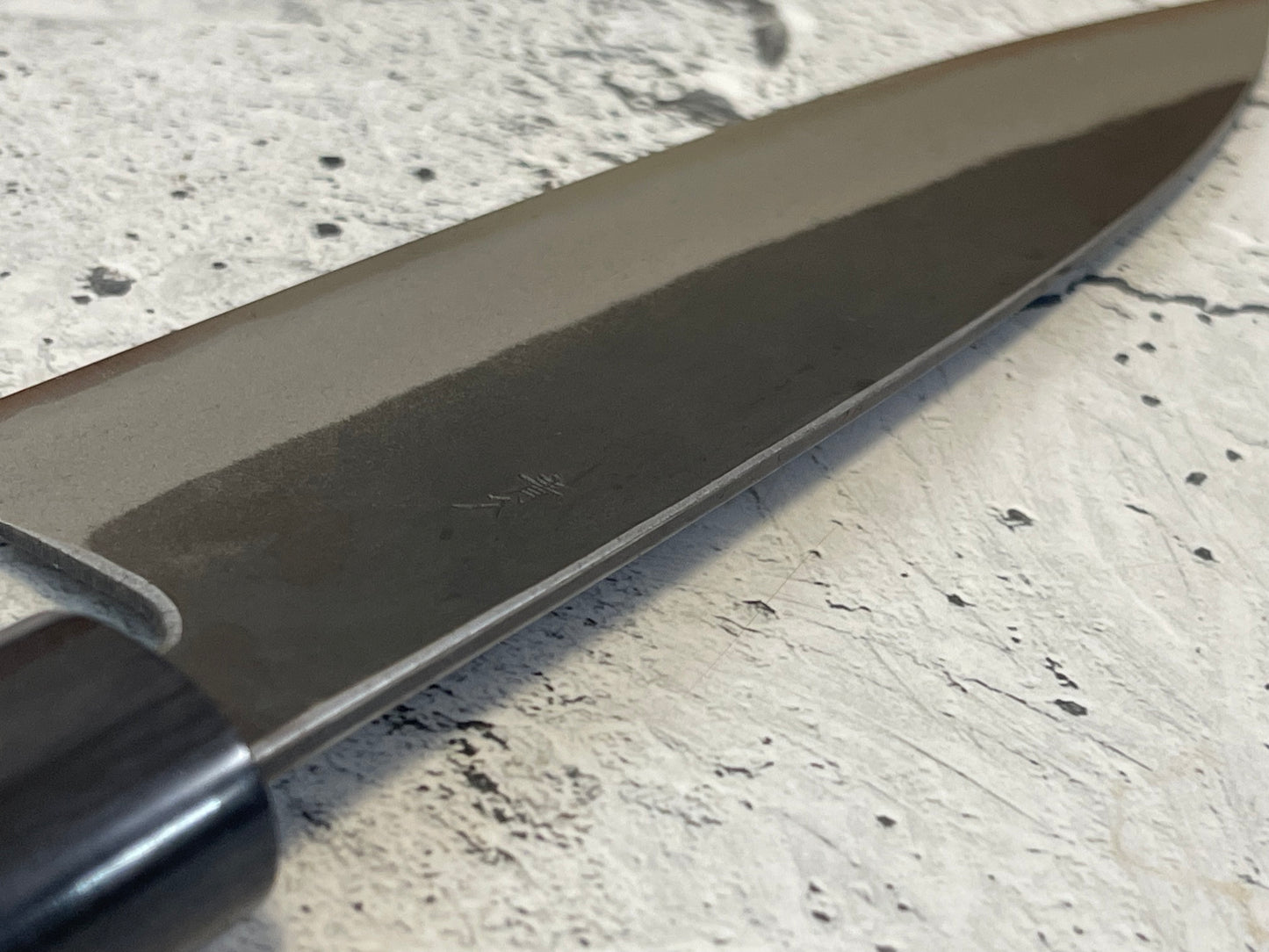 Muneishi Aogami SS Clad Gyuto 150 mm  Kurochi Finish Made in Japan