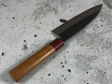 Load image into Gallery viewer, Muneishi Aogami 2 Iron Clad Gyuto 180mm Kurouchi Finish