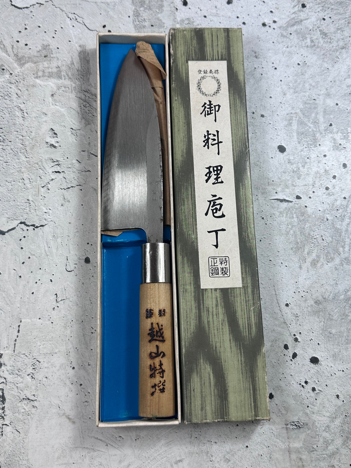 Vintage Sakai Takayuki Deba Knife 150mm Carbon Steel Original Box 2136
