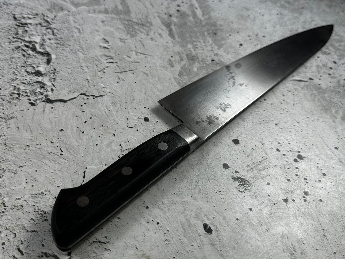 Vintage Toroku Genkōkin Gyuto Knife 270mm Carbon Steel Timber Handle 2274
