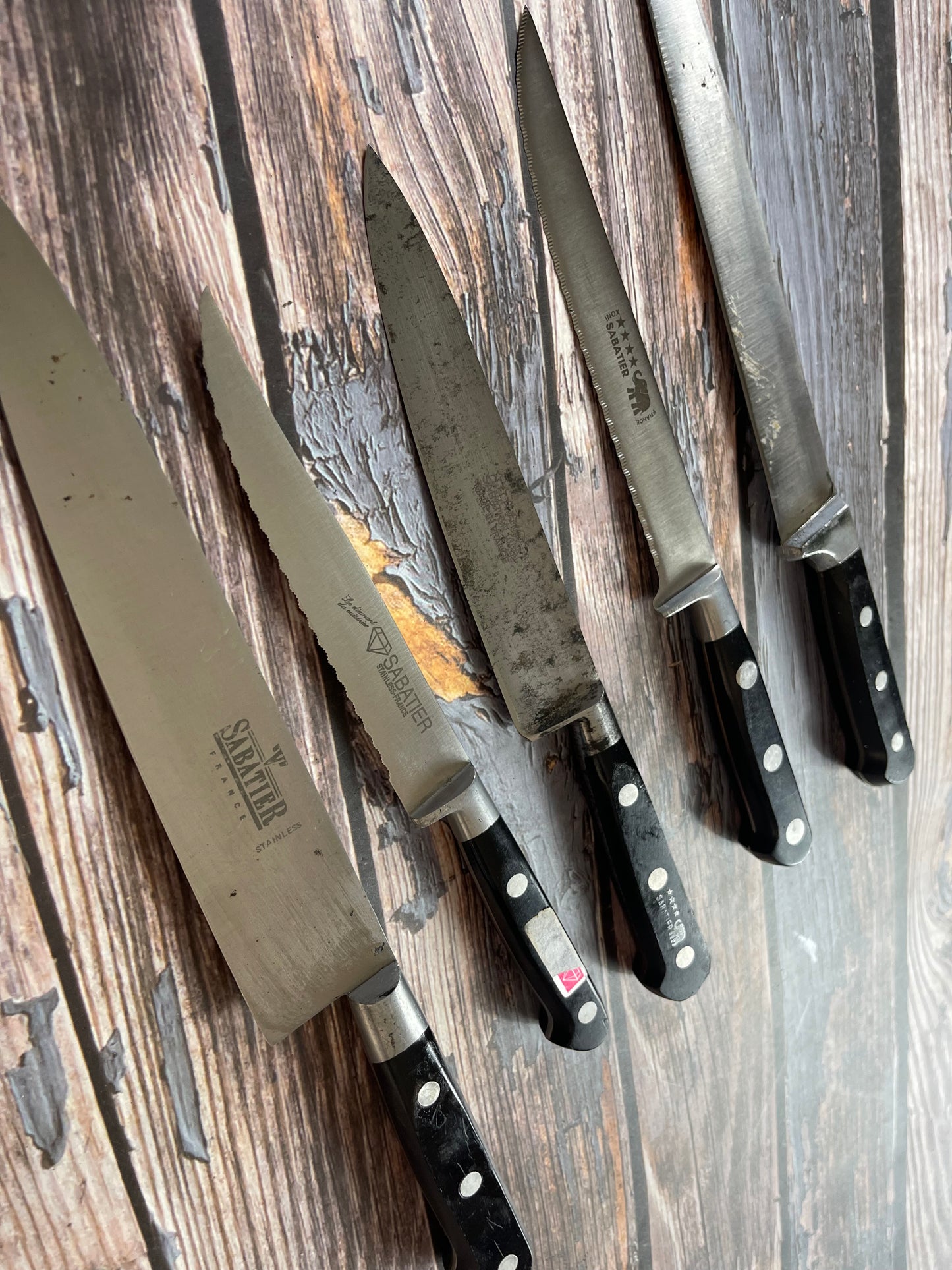 French Sabatier Knife Set 5x Made in France 🇫🇷 1955