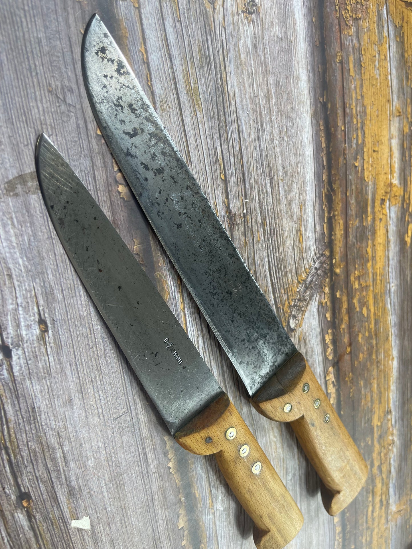 Vintage Pradel Carbon Steel Knife Set 2x Made in France 🇫🇷 1961