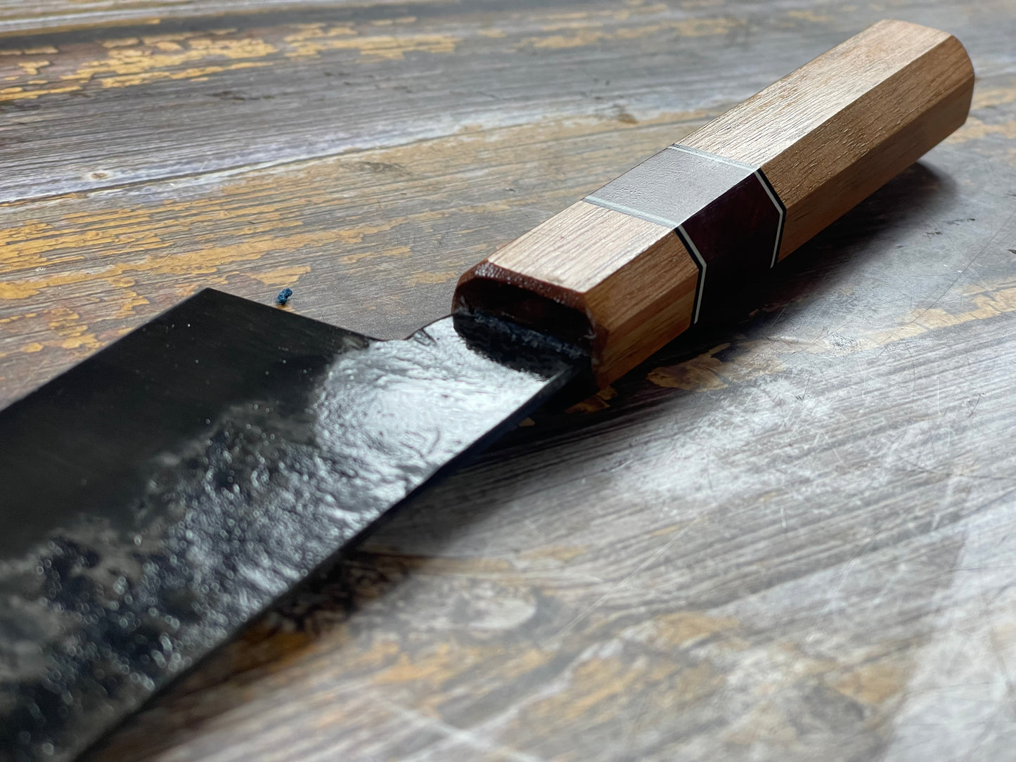 HG Blade Kiritsuke Knife 210mm Kurouchi Finish 1084 High Carbon Steel