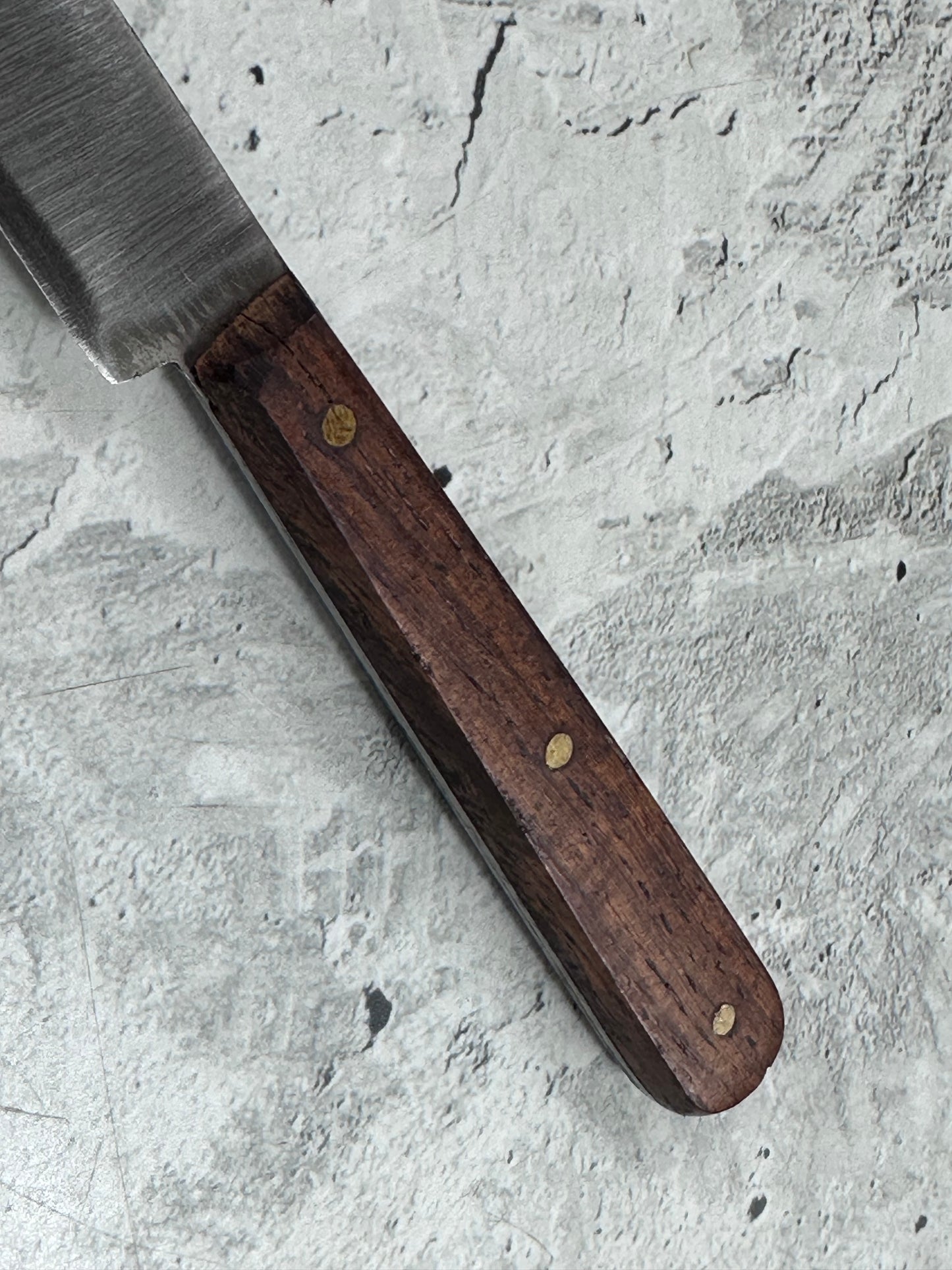 Vintage French Paring Knife 80mm Inox Steel Wood Handle 2223