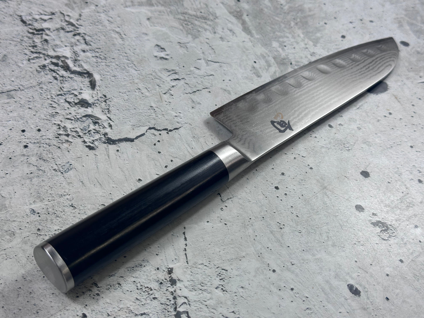 Pre-Owned Shun Classic Santoku Left Handle Knife 180mm Damascus Steel 2168