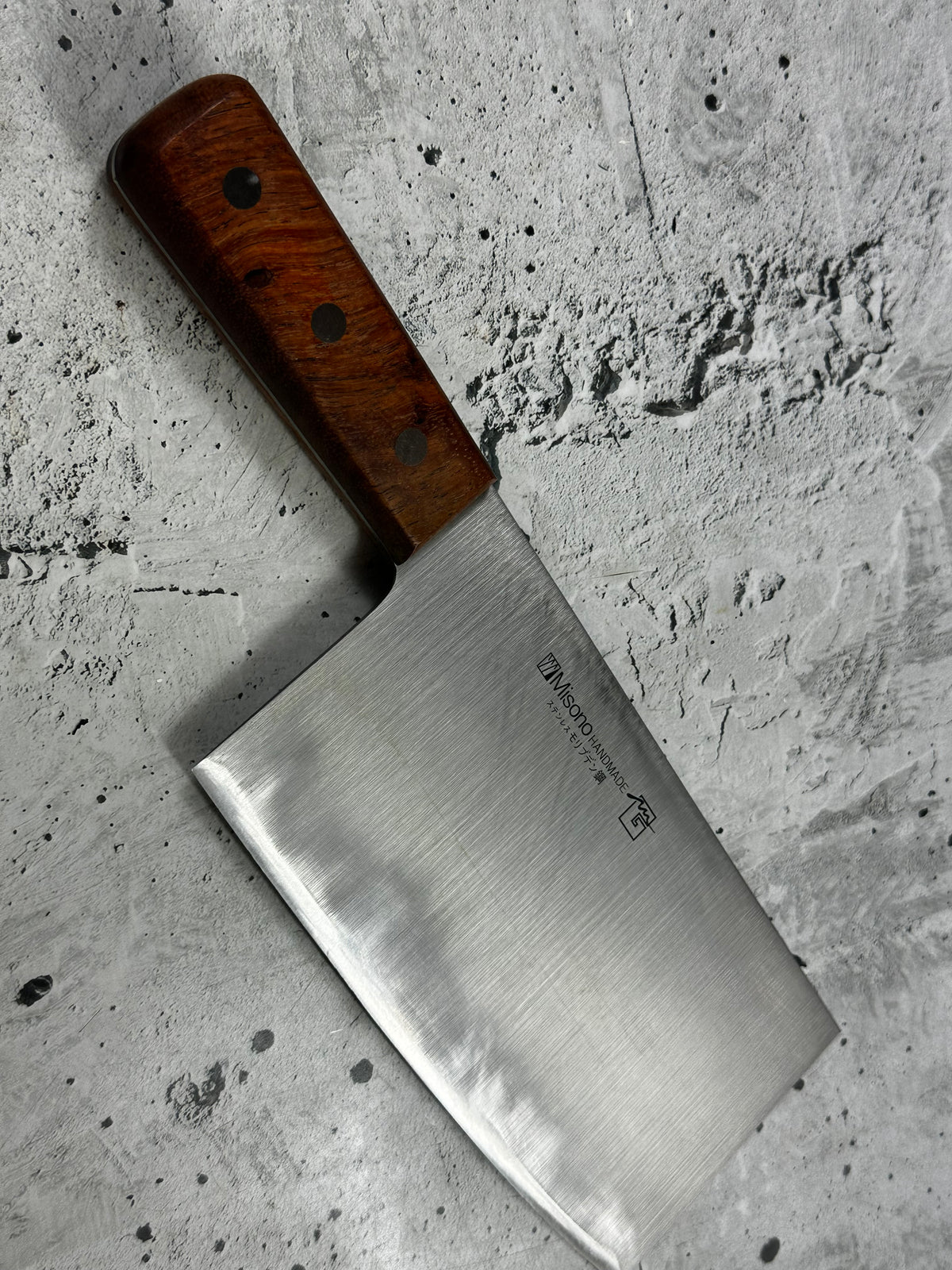 Vintage Misono Cleaver Knife 190mm Molybdenum Steel Timber Handle 2273