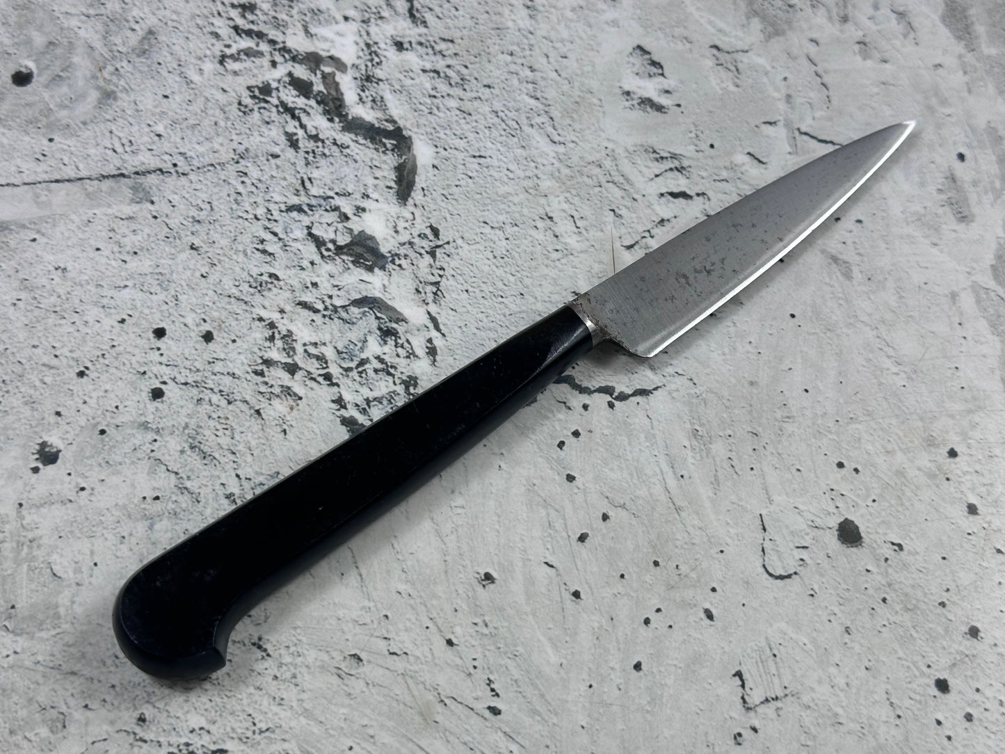 Vintage French Nogent Style Paring Knife 80mm Inox Steel POM Handle 2198