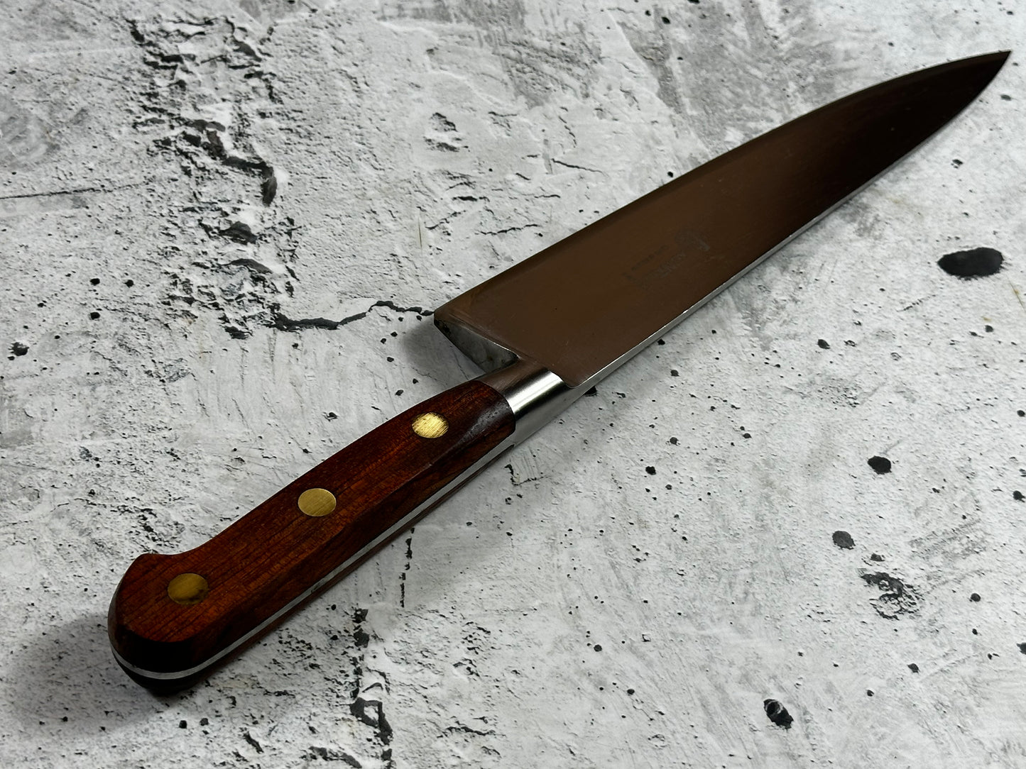 Vintage French Chef Knife 220mm High Carbon Steel Made in France 2035