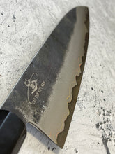 Load image into Gallery viewer, SanMai Stainless &amp; Copper Gyuto Knife 200mm Kurouchi Etched, Vietnamese Ebony Handle