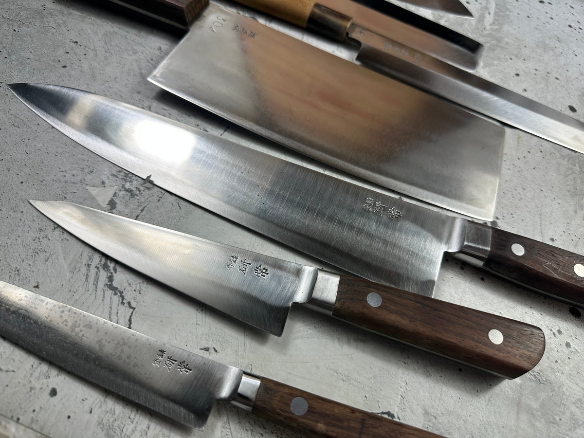 Vintage Yokohama Japanese Cookery School Knife Set 2358