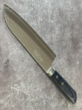 Load image into Gallery viewer, Masutani Kokuryu Santoku 170mm Blue Pakkawood Handle