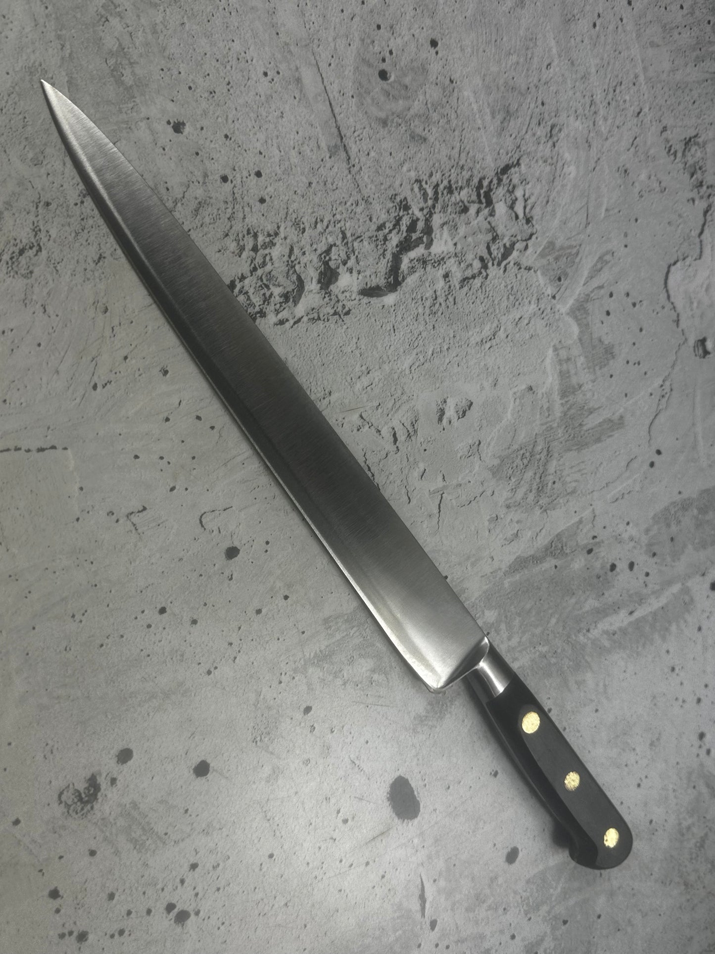 Vintage French Sabatier Slicing Knife 250mm High Carbon Steel POM Handle 2247