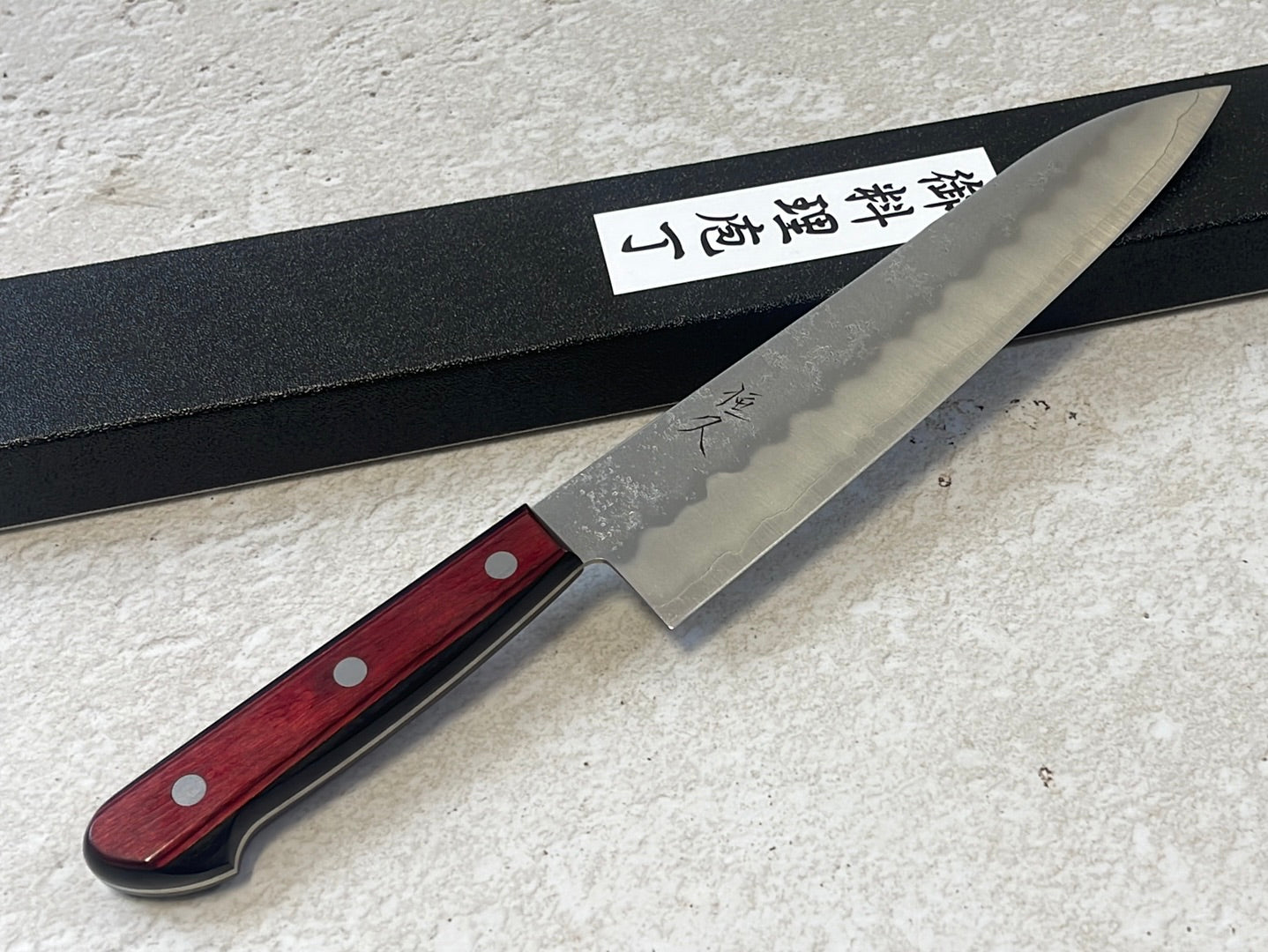 Tsunehisa G3 Nashiji Red Gyuto 210mm - Made in Japan 🇯🇵