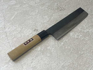 Vintage Japanese Nakiri knife 170mm Carbon Steel Made in Japan 🇯🇵 1320