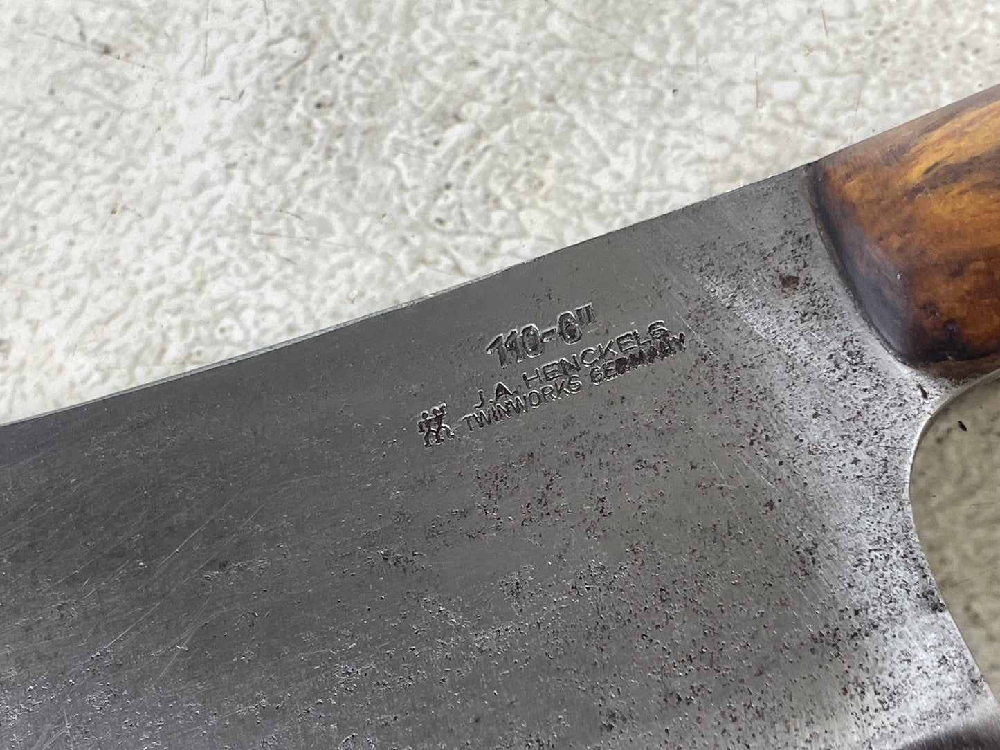 Vintage J. A. Henckles Twinworks Small Cleaver Knife 15cm Carbon Stell Made in German 🇩🇪 1898