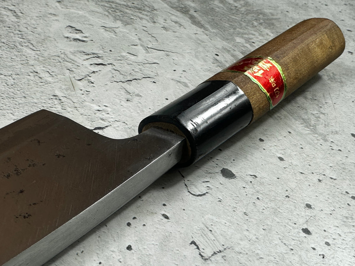 Vintage Japanese Deba Knife 160mm Carbon Steel Magnolia Wood Handle  2264