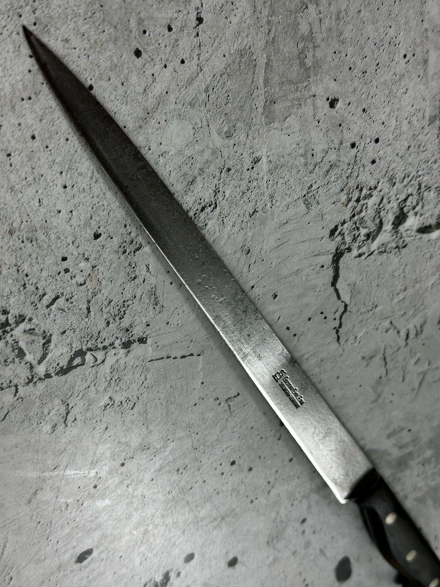 Vintage Gustav Emil Ern Fillet Flexible Knife 260mm Made in German Cabon steel 2005