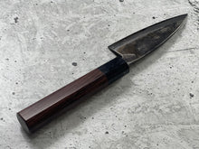 Load image into Gallery viewer, Japanese Ko Deba Knife 11cm Carbon Steel Rosewood Black Octagon Handle Made In Japan 🇯🇵 1554