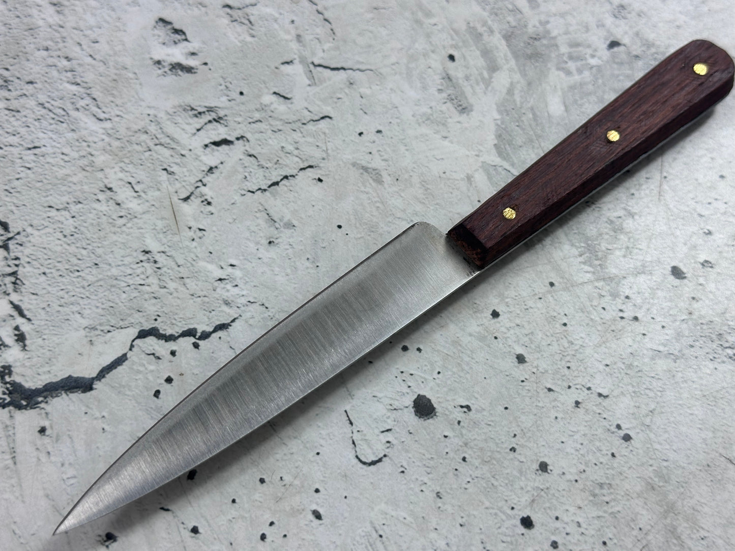 Vintage French Paring Knife 100mm Inox Steel Wood Handle 2221
