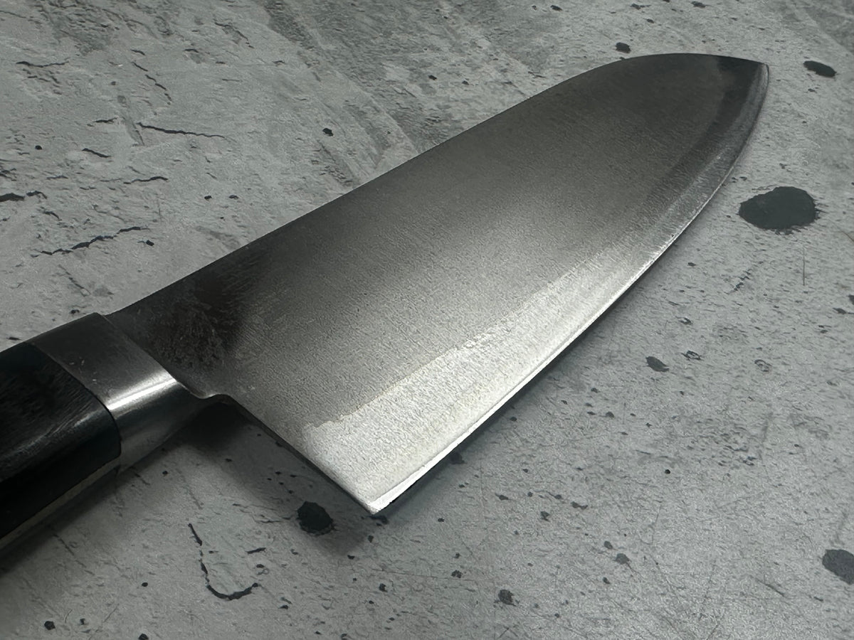 Vintage Kanehiro Cutlery Santoku Knife 170mm Carbon Steel 2292